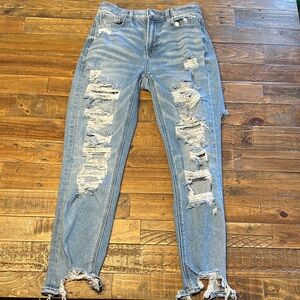 American Eagle Distressed Blue Jeans for Women